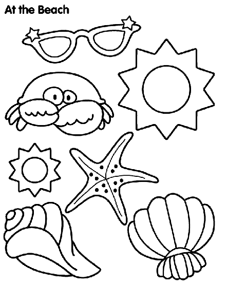 summer coloring pages for kindergarten