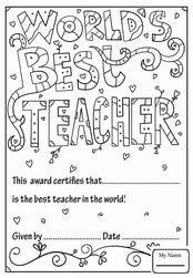 coloring pages teacher appreciation day